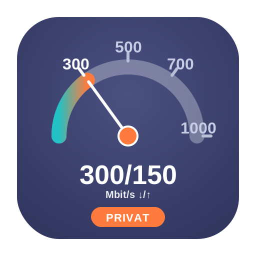 Tarif 300/150 Mbit/s
