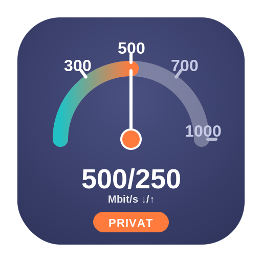 Tarif 500/250 Mbit/s