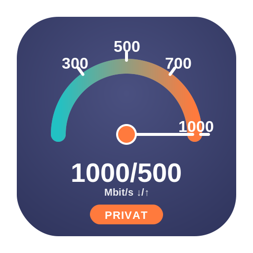 Tarif 1000/500 Mbit/s